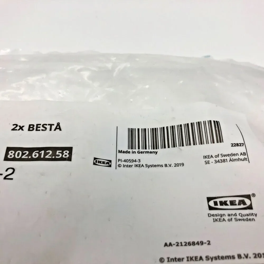 NEW IKEA Besta Soft Closing Push Open Cabinet Hinge 802.612.58 2 Pcs per Bag